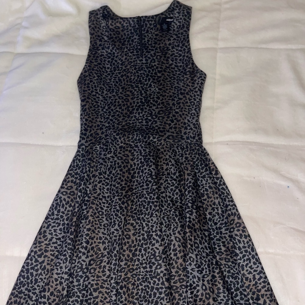 Black and white cheetah dress